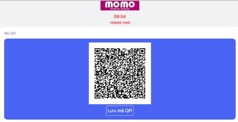 Nạp tiền qua Momo