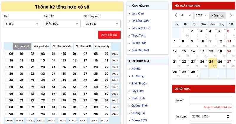 Soi cầu theo các ngày trong tuần