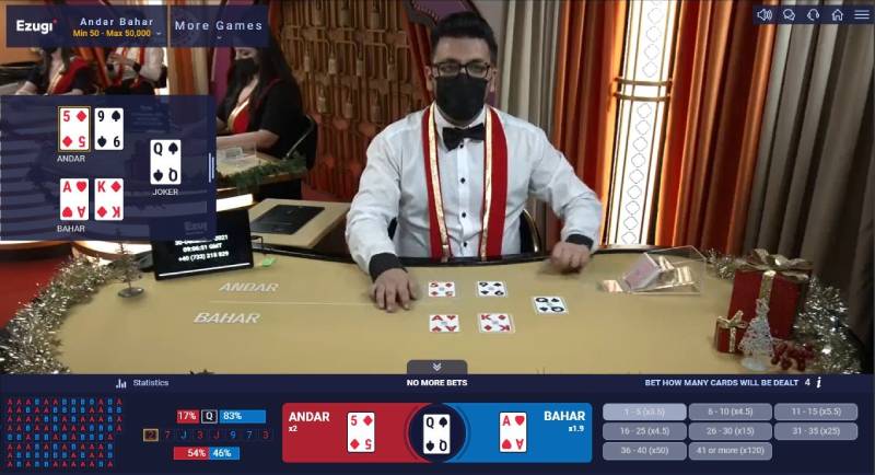 Tỷ lệ trả thưởng và xác suất thắng khi chơi Andar Bahar